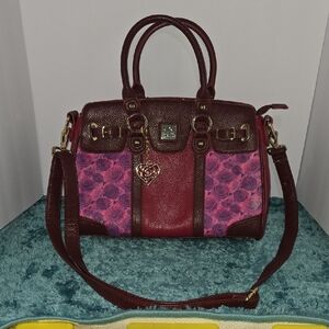 Jose Hess Pink Roses Handbag By Danbury Mint